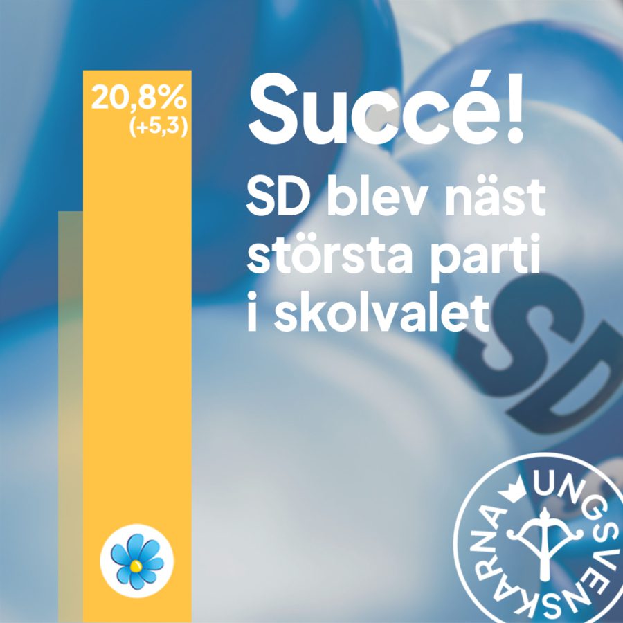 Sverigedemokraterna blev näst största parti i skolvalet